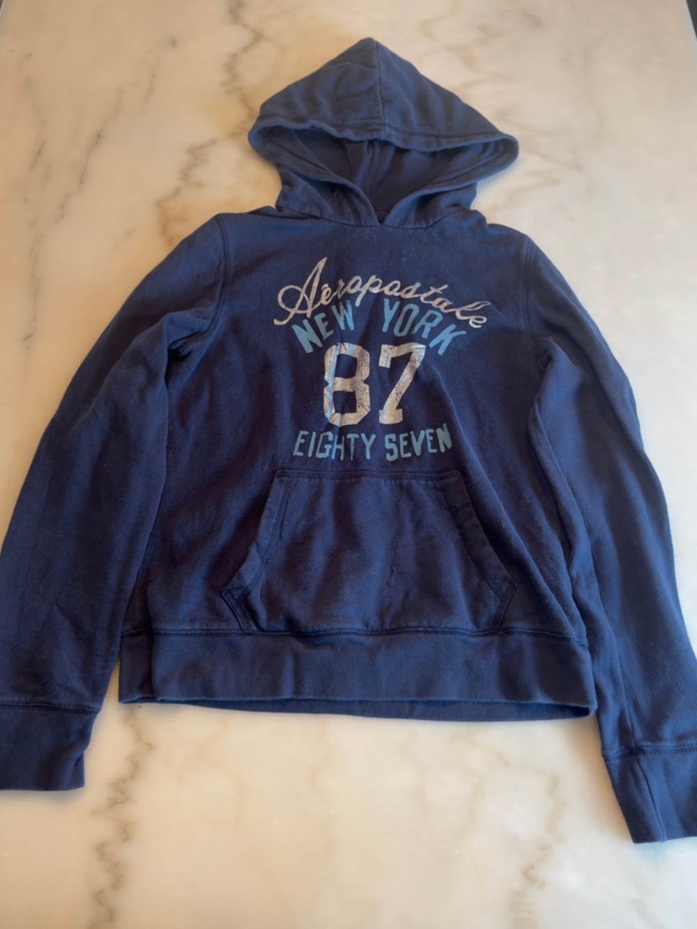 Aeropostale Navy Blue 'New York 87' Girls Hoodie